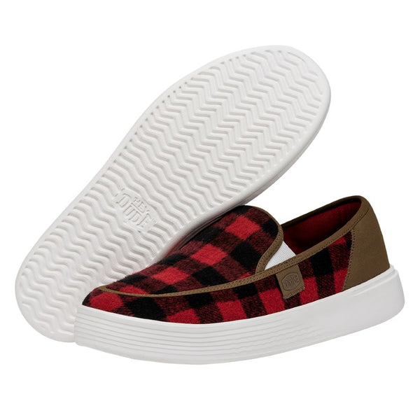 Buffalo plaid slip on on sale shoes