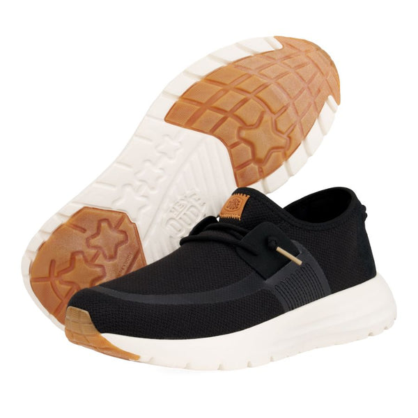 Sirocco Neutrals Black/White - Men's Sneakers | HEYDUDE shoes