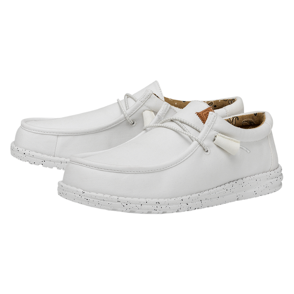 Wally Washed Canvas White - Men's Casual Shoes | HEYDUDE Shoes