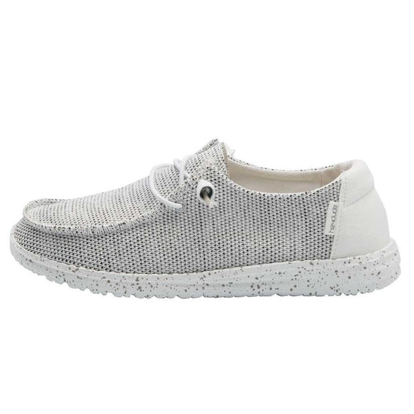 HEYDUDE Women's Wendy Sox Shoes in Stone White