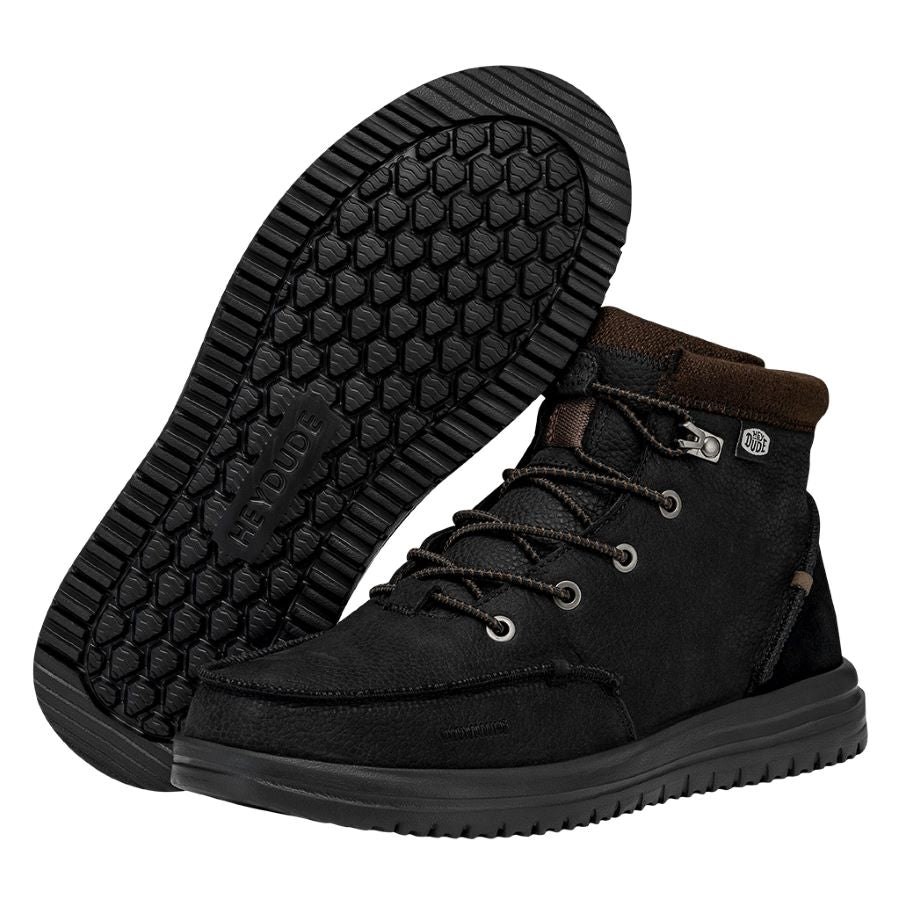 Bradley Boot Leather Black - Men's Boots | HEYDUDE shoes