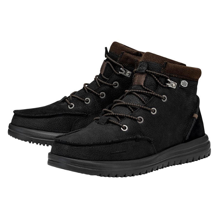 Bradley Boot Leather Black - Men's Boots | HEYDUDE shoes