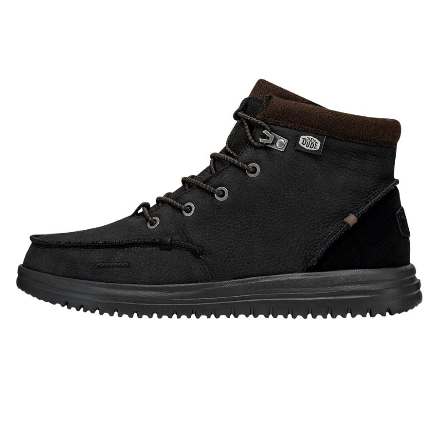 Bradley Boot Leather Black - Men's Boots | HEYDUDE shoes