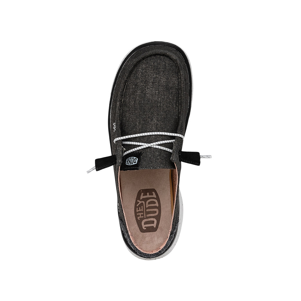 Wendy Peak Chambray Black Slip On - Comfortable Women's Shoes