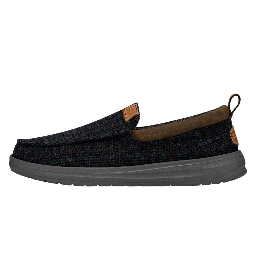 Wally Grip Moc Wool Navy Plaid - Men's Casual Shoes | HEYDUDE shoes