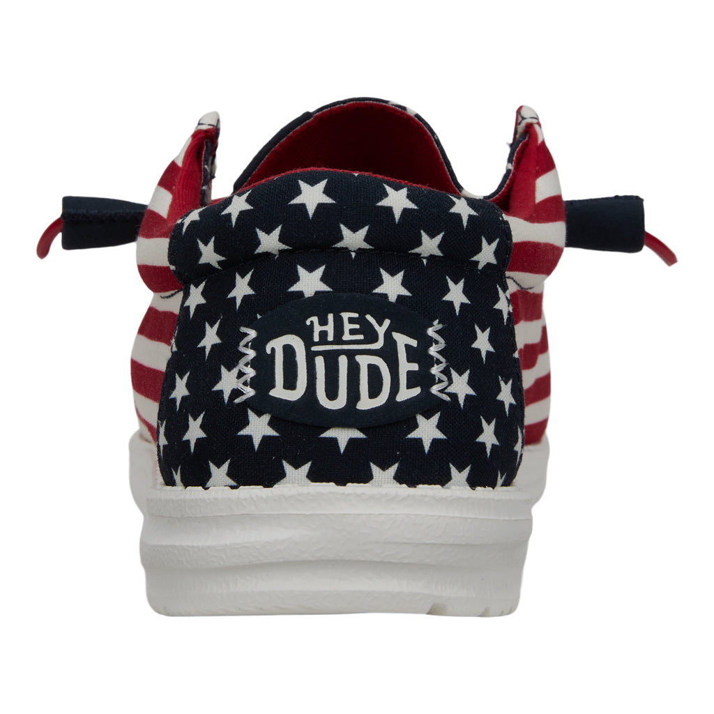 Hey Dude Wally Sox Tri outlet Mens America Flag USA Patriotic Slip On Shoes Size 8