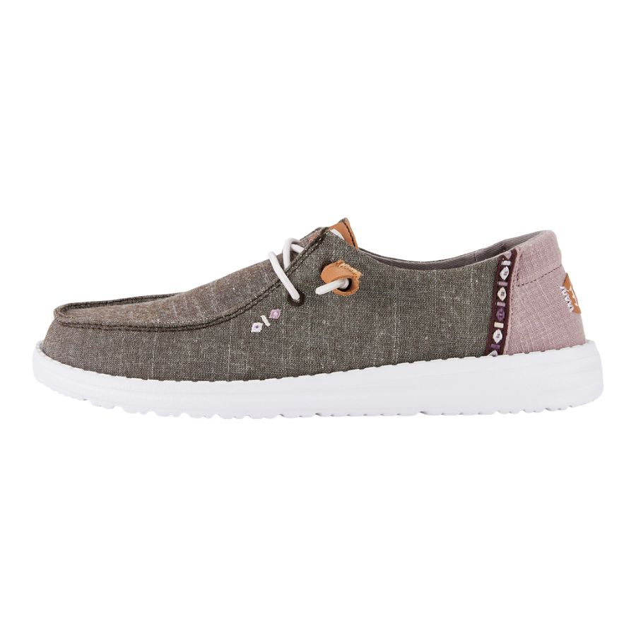 Hey Dude Women's Wendy Chambray Slip-On Shoes, Chambray Beige, US Size 10  8050513070764