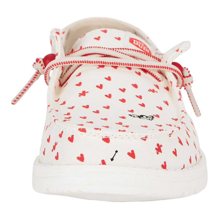 Wendy Hearts White/Red - Women's Casual Shoes | HEYDUDE shoes