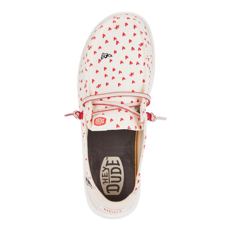 Wendy Hearts White/Red - Women's Casual Shoes | HEYDUDE shoes