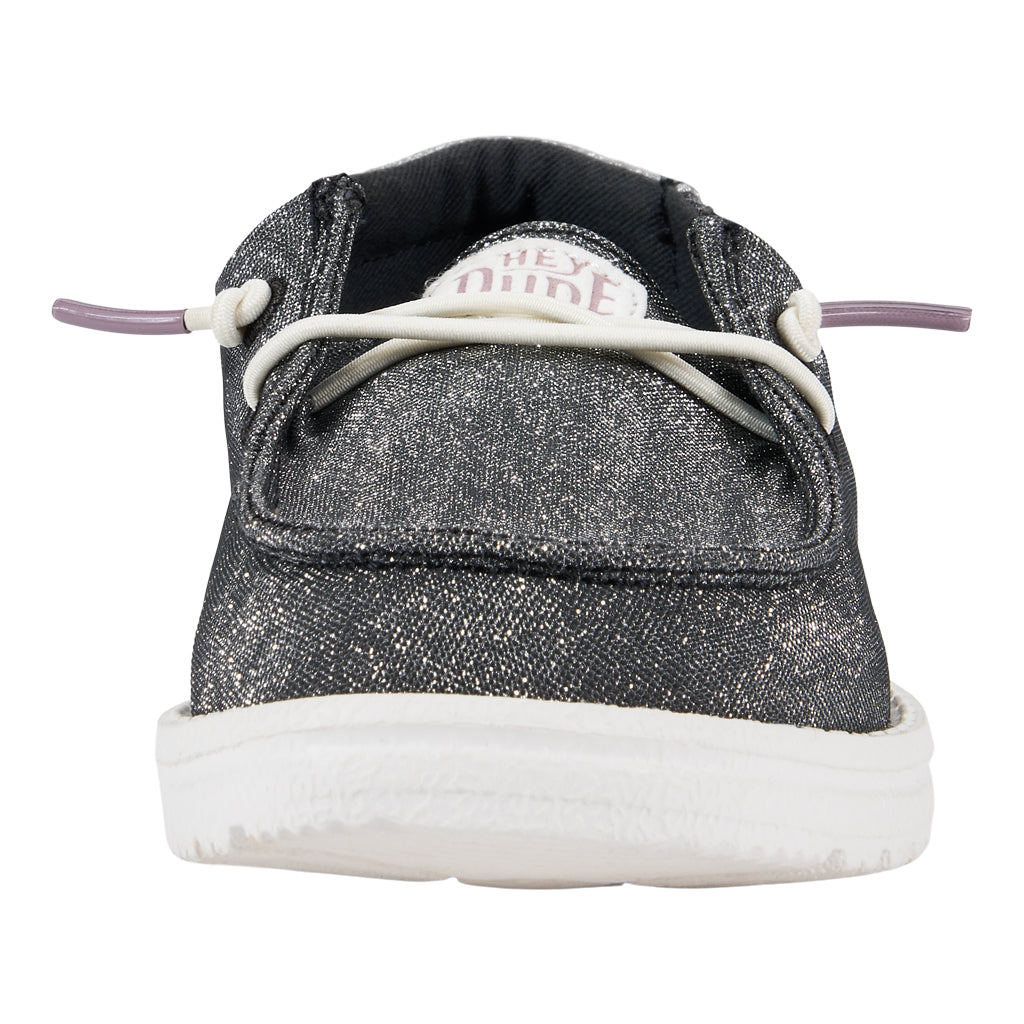 Wendy Youth Metallic Sparkle Charcoal - Girl's Shoes | HEYDUDE shoes