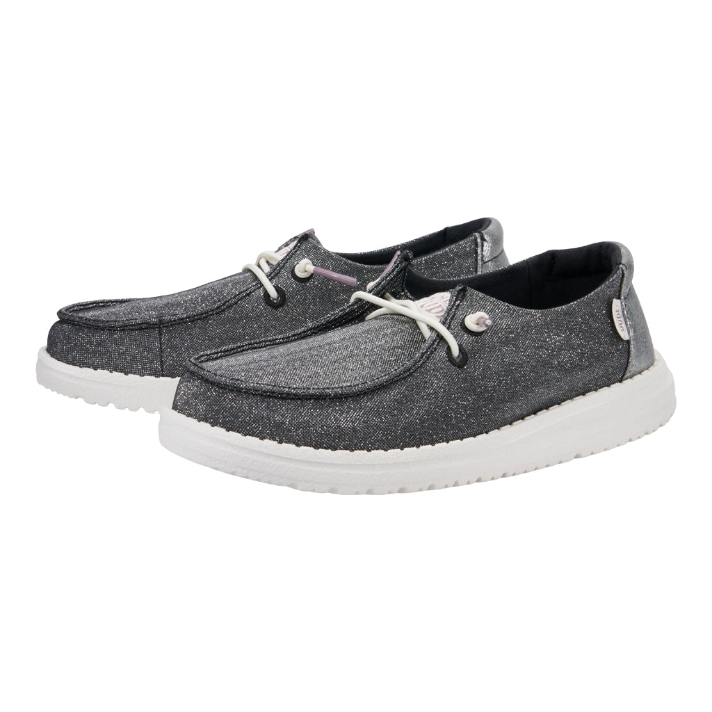 Wendy Youth Metallic Sparkle Charcoal - Girl's Shoes | HEYDUDE shoes