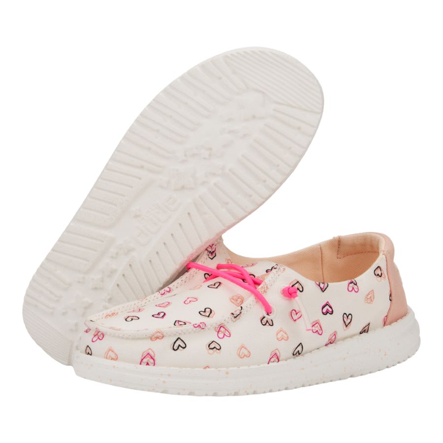 Wendy Youth Double Hearts - White/Pink
