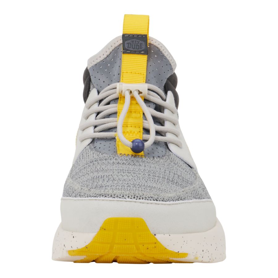 Sirocco Mid Trail Heather Grey/Yellow - Men's Sneakers | HEYDUDE shoes
