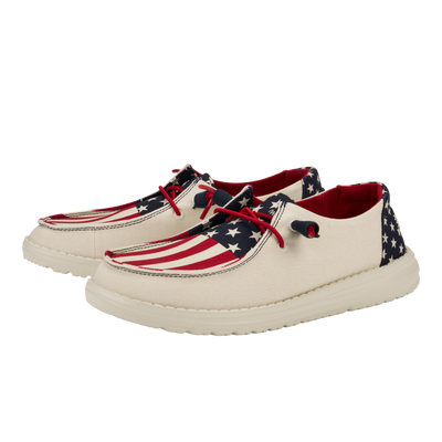 Buckle EXCLUSIVE retailer Salute red white and blue Hey Dudes