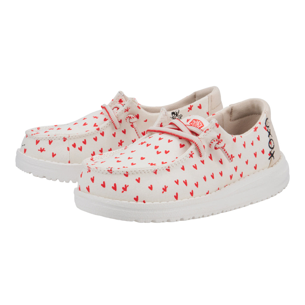 Wendy Toddler Hearts White/Red - Girl's Toddler Shoes | HEYDUDE shoes