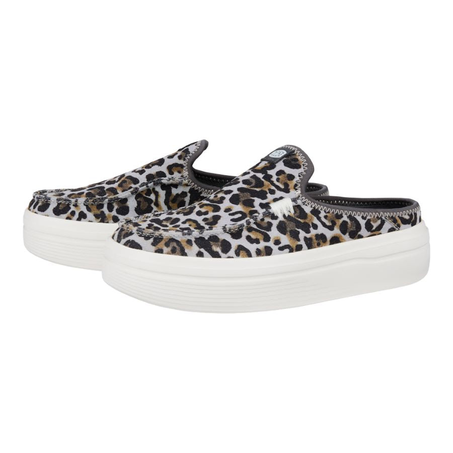 Leopard platform discount slip on