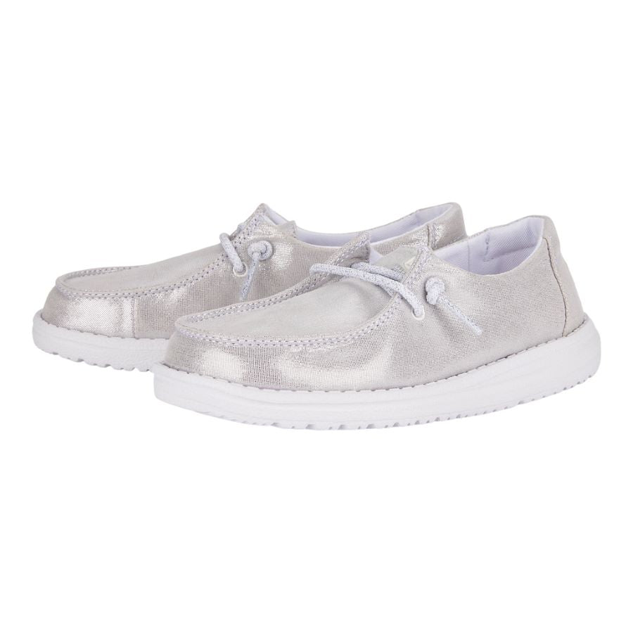 Wendy Youth Metallic Shine Silver -Girl's Shoes | HEYDUDE shoes