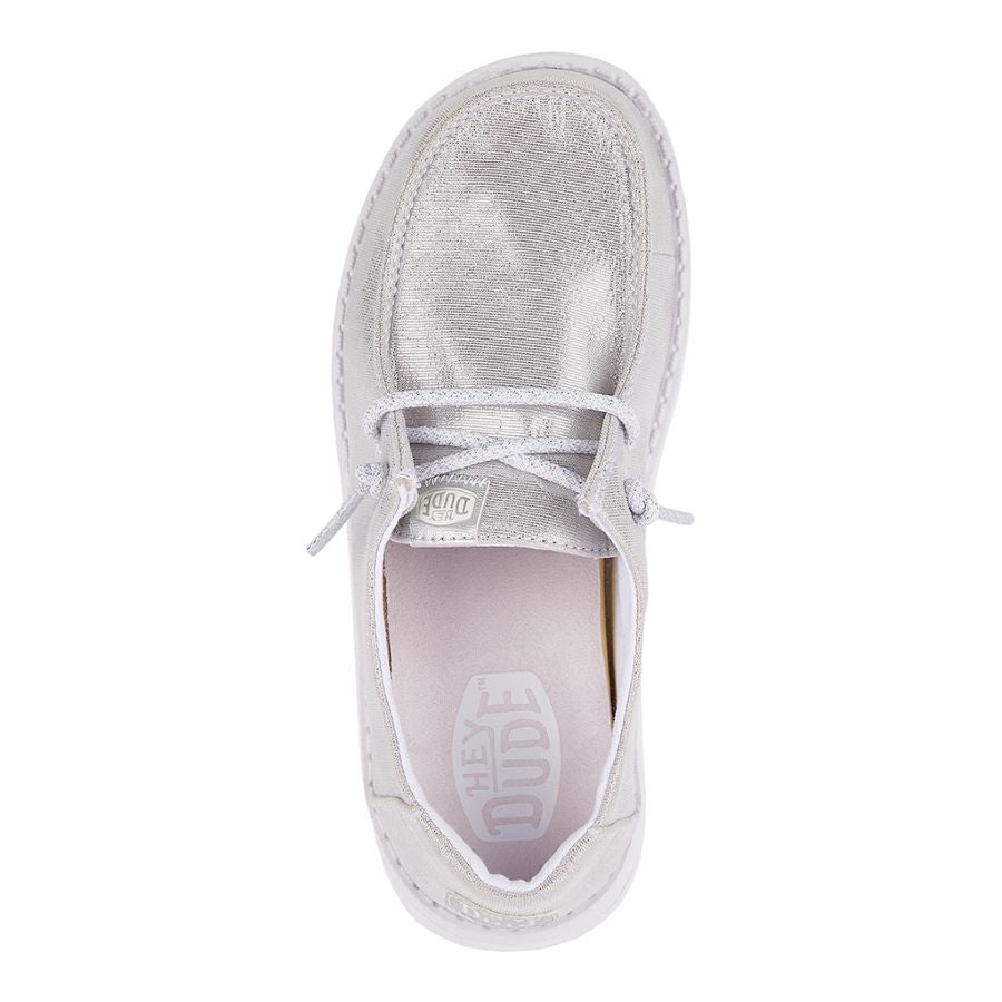 Wendy Youth Metallic Shine Silver -Girl's Shoes | HEYDUDE shoes