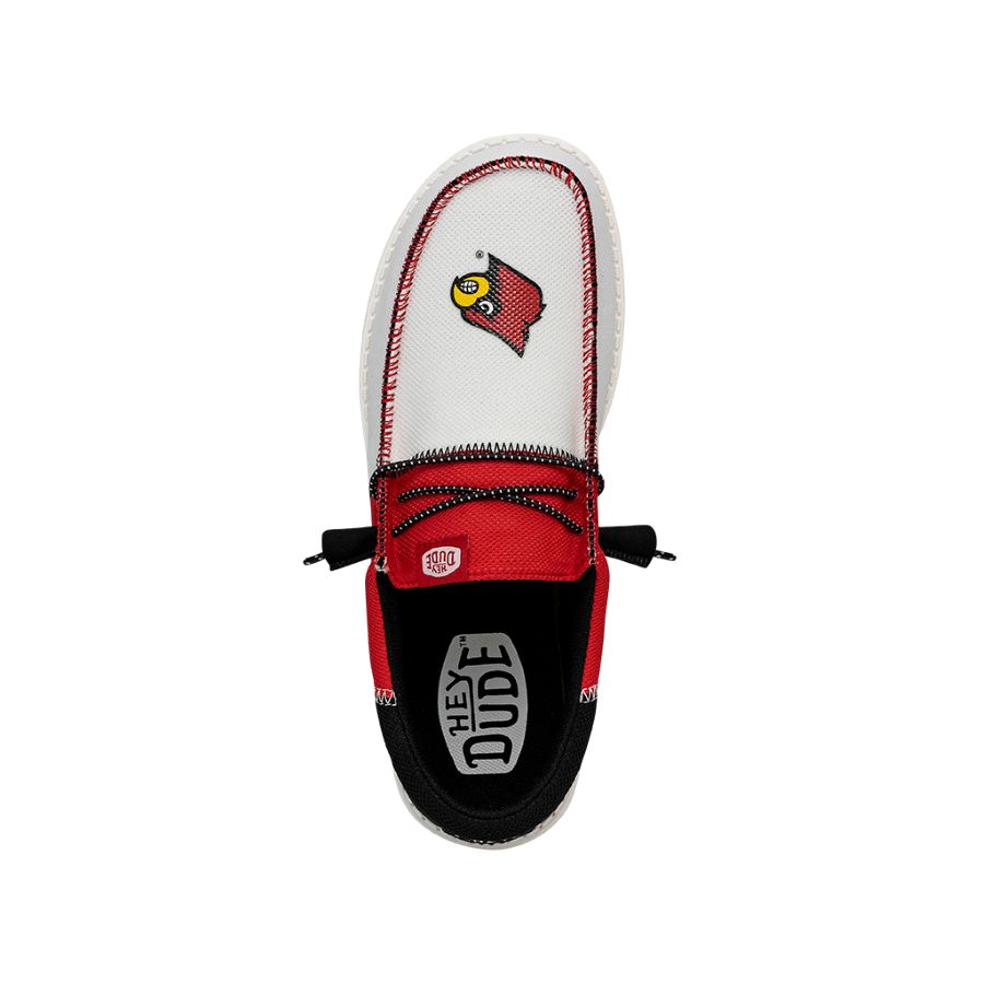 HEYDUDE | Men's Casual | Men's Wally Tri Louisville Cardinals - Red/Black | Size 5