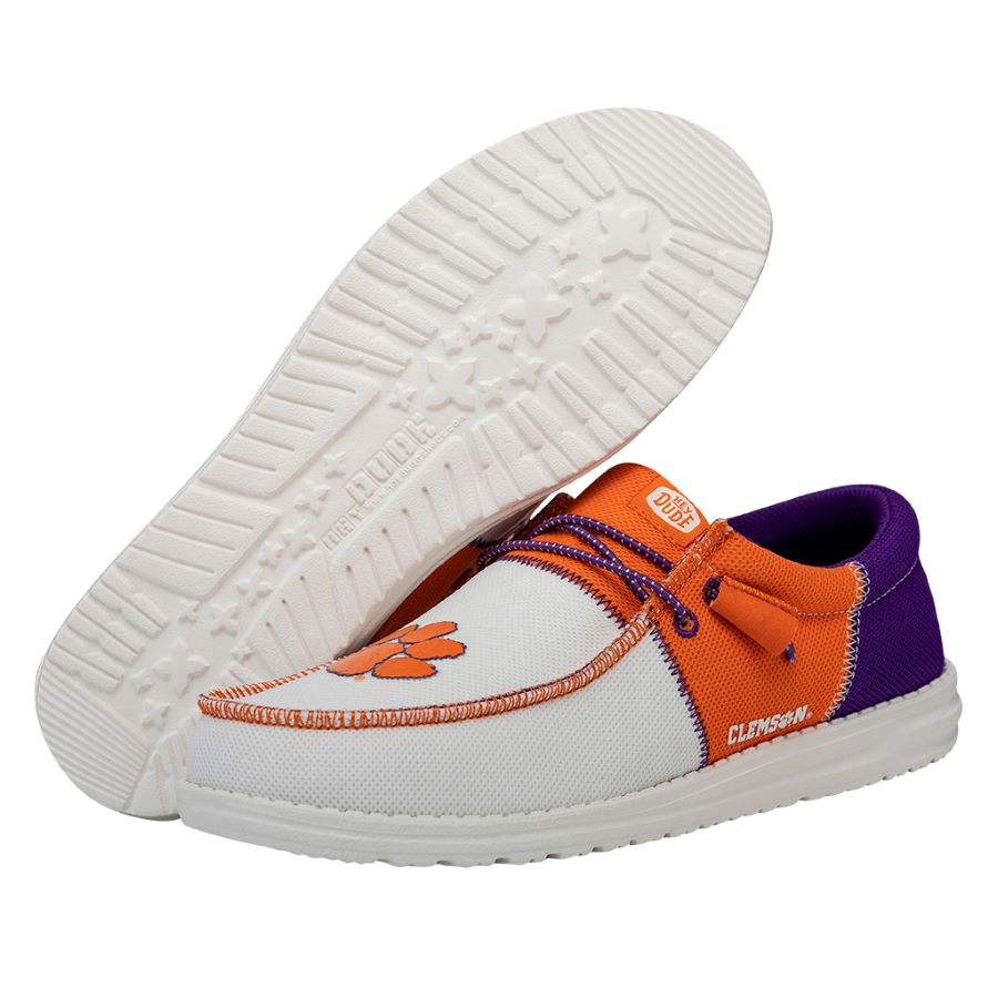 Wally Tri Clemson Orange/Purple - Men's Casual Shoes | HEYDUDE shoes