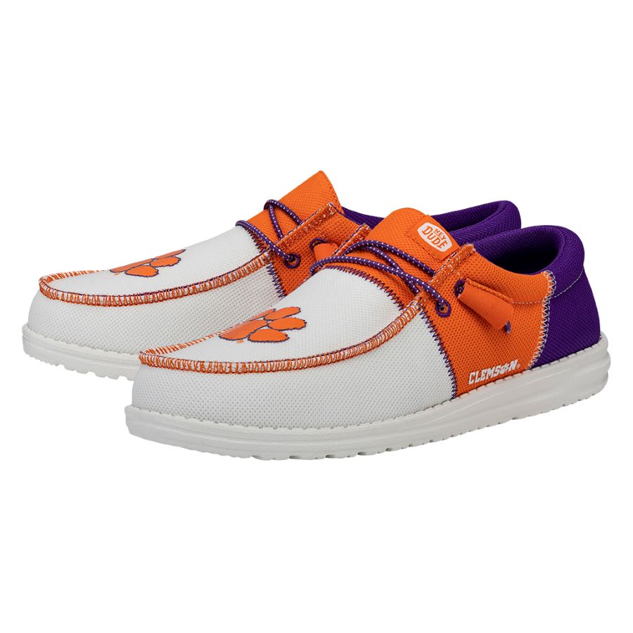 Wally Tri Clemson Orange/Purple - Men's Casual Shoes | HEYDUDE shoes