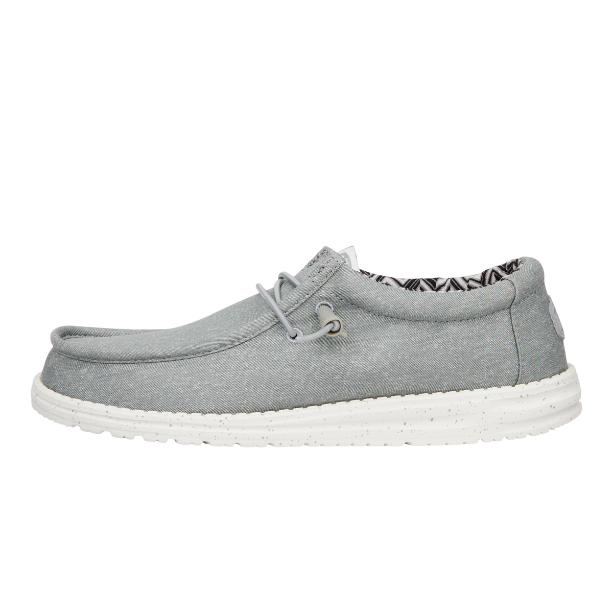 Wally Canvas Men's Wide Slip On Shoes Light Grey | HEYDUDE & HEYDUDE shoes