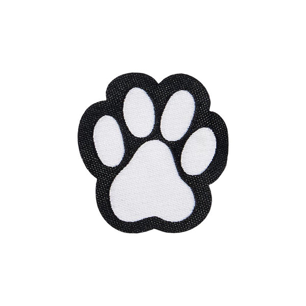 Paw Print Patch - Paw Black White