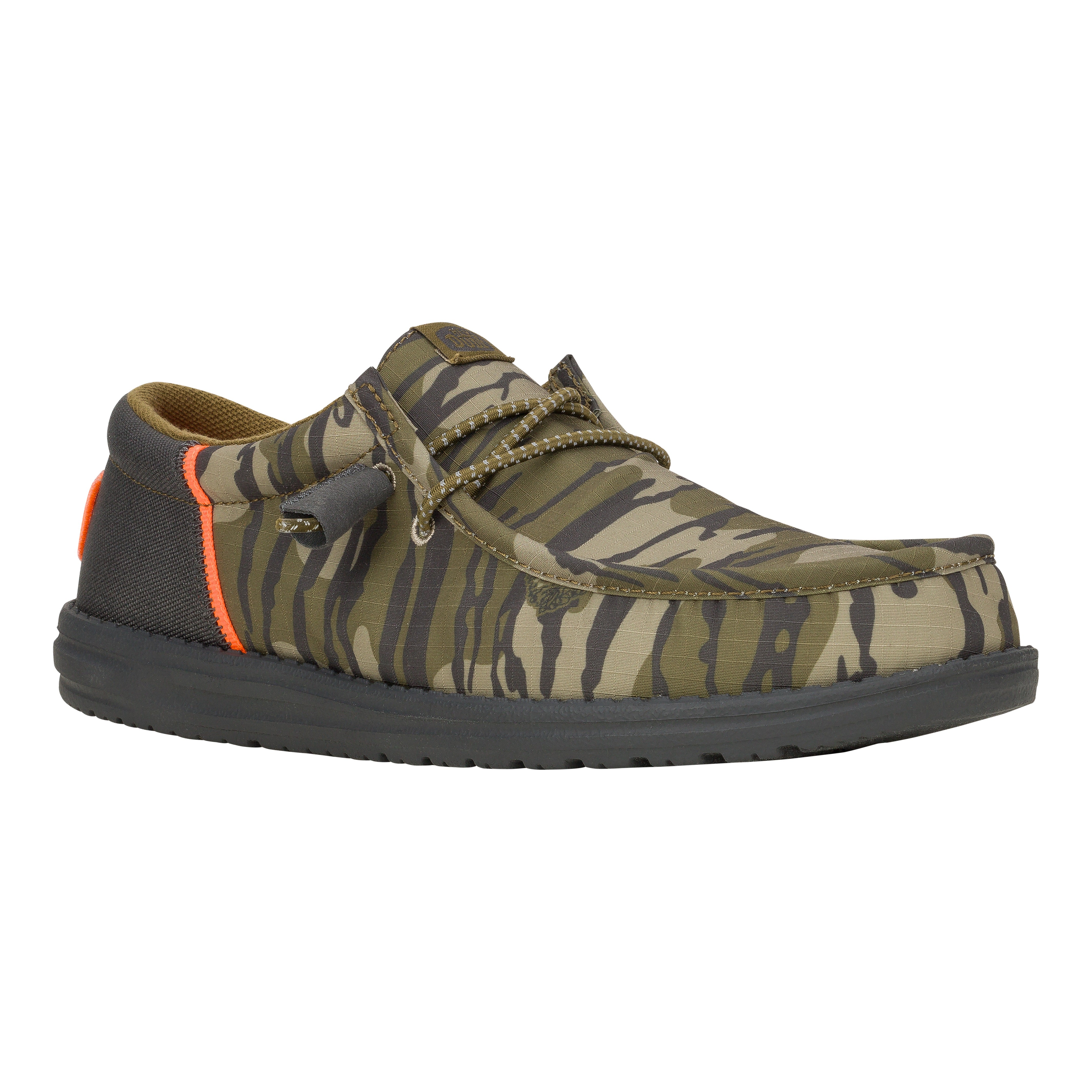 Wally Funk Mossy Oak Bottomland Black Camo HEYDUDE shoes