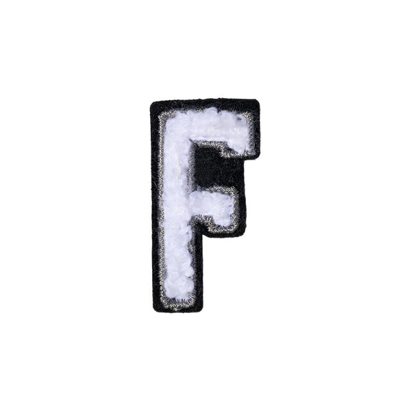 Letter F Patch - F Black/White