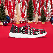 Holiday Christmas Santa Buffalo plaid snowman hoho Custom Hey dude shoes Dudes FREE SHIP good woman mens women