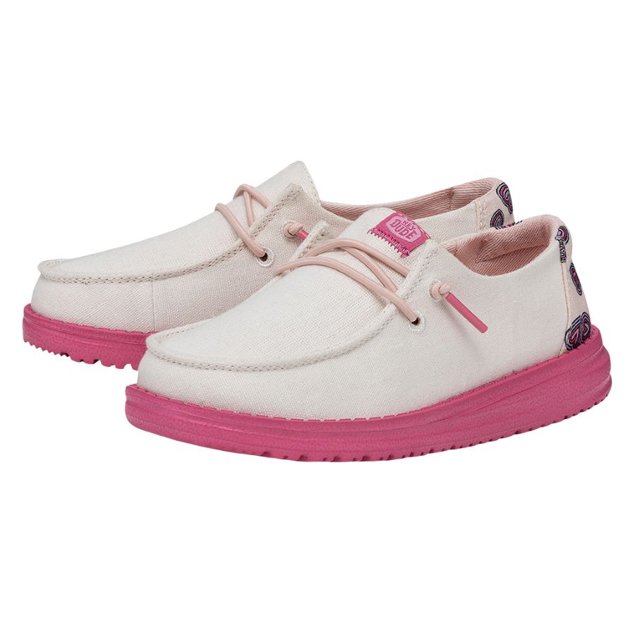 Wendy Youth Hearts White - Girl's Shoes | HEYDUDE Shoes