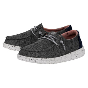  Hey Dude Girl's Wendy Youth Sports Mesh Navy Size 6 I Youth  Shoes I Youth Slip-On Loafers I Comfortable & Light-Weight