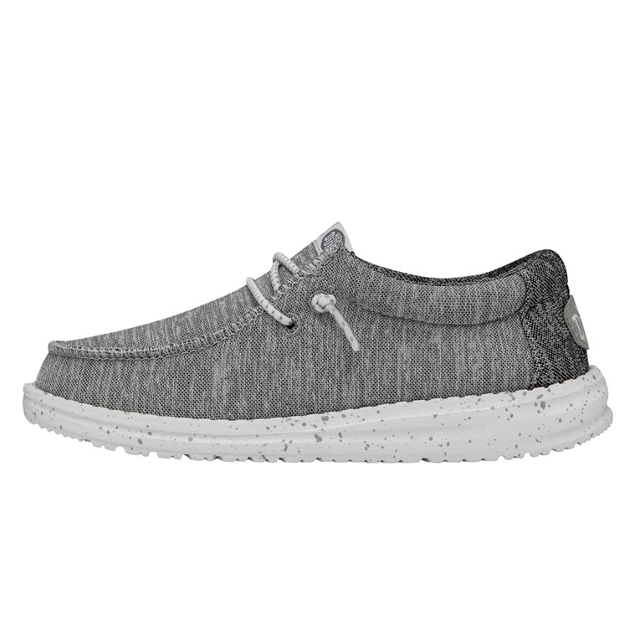 Wally Youth Sport Knit Light Grey - Boy's Shoes | HEYDUDE shoes