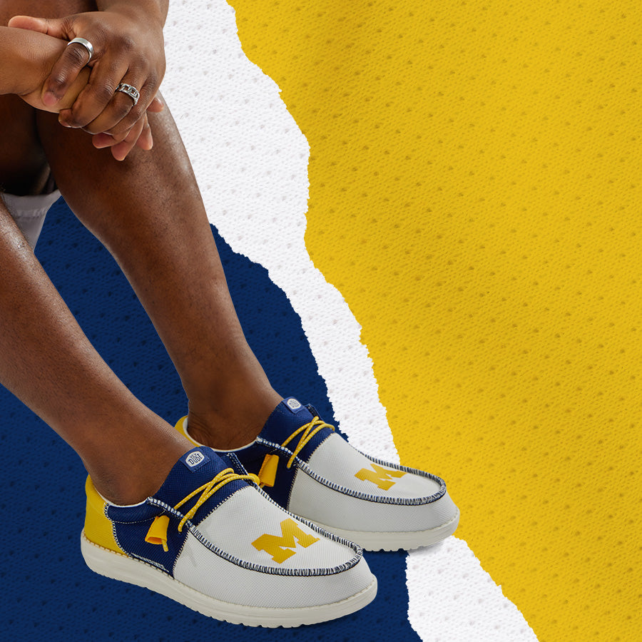 Men's Wally Tri Michigan - Michigan White/Yellow - college basketball shoes