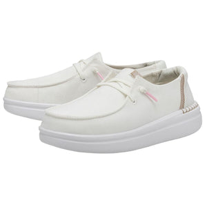 Hey Dude Womens Wendy Stretch Sparkling White Shoes