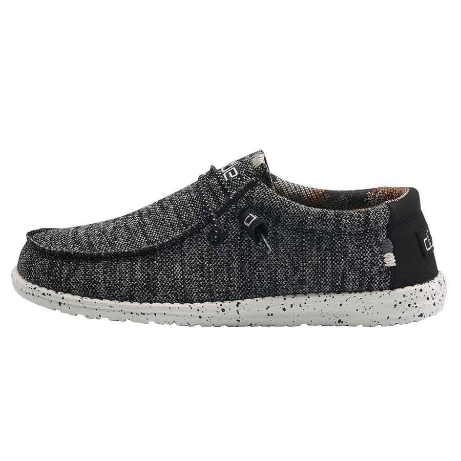 Wally Sox Black White - Men's Casual Shoes | HEYDUDE Shoes