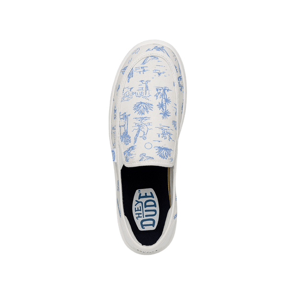 Sunapee Desert White Blue - Men's Slip-On Shoes | HEYDUDE shoes